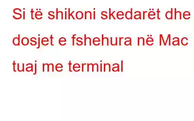 Si të shikoni skedarët dhe dosjet e fshehura në Mac tuaj me terminal