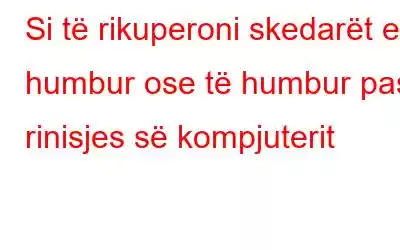 Si të rikuperoni skedarët e humbur ose të humbur pas rinisjes së kompjuterit