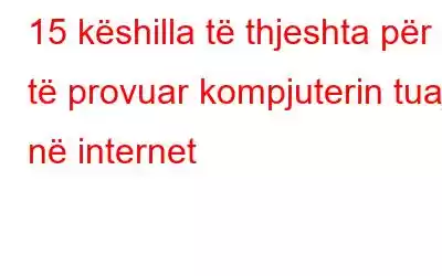 15 këshilla të thjeshta për të provuar kompjuterin tuaj në internet