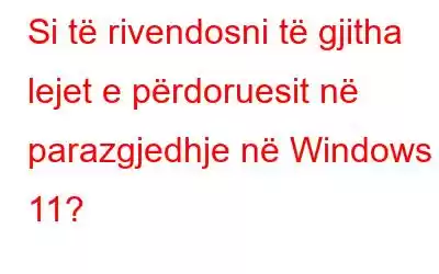 Si të rivendosni të gjitha lejet e përdoruesit në parazgjedhje në Windows 11?