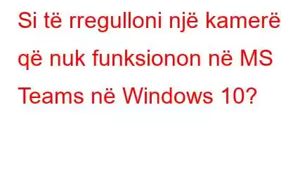 Si të rregulloni një kamerë që nuk funksionon në MS Teams në Windows 10?