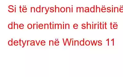 Si të ndryshoni madhësinë dhe orientimin e shiritit të detyrave në Windows 11