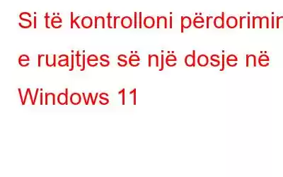 Si të kontrolloni përdorimin e ruajtjes së një dosje në Windows 11