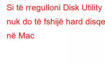 Si të rregulloni Disk Utility nuk do të fshijë hard disqet në Mac