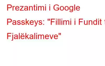 Prezantimi i Google Passkeys: 