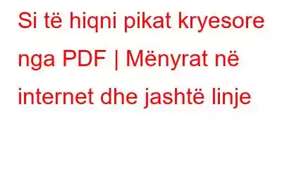 Si të hiqni pikat kryesore nga PDF | Mënyrat në internet dhe jashtë linje