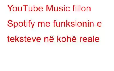 YouTube Music fillon Spotify me funksionin e teksteve në kohë reale