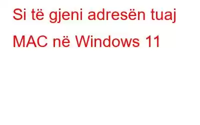 Si të gjeni adresën tuaj MAC në Windows 11