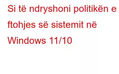 Si të ndryshoni politikën e ftohjes së sistemit në Windows 11/10