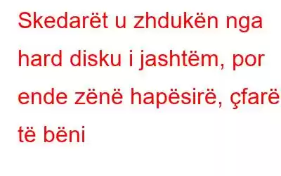 Skedarët u zhdukën nga hard disku i jashtëm, por ende zënë hapësirë, çfarë të bëni