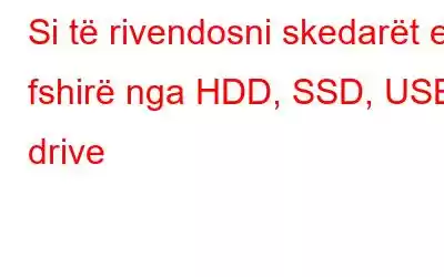 Si të rivendosni skedarët e fshirë nga HDD, SSD, USB drive