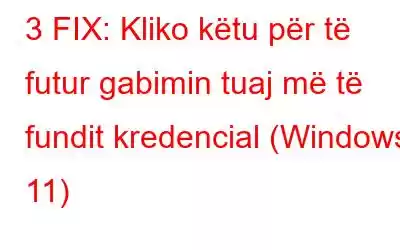 3 FIX: Kliko këtu për të futur gabimin tuaj më të fundit kredencial (Windows 11)