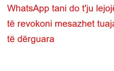 WhatsApp tani do t'ju lejojë të revokoni mesazhet tuaja të dërguara