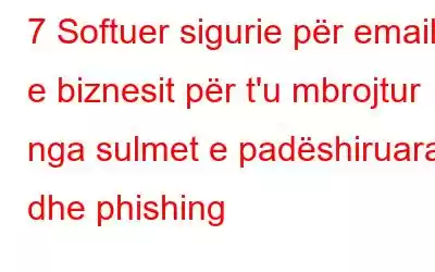 7 Softuer sigurie për emailin e biznesit për t'u mbrojtur nga sulmet e padëshiruara dhe phishing