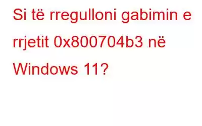 Si të rregulloni gabimin e rrjetit 0x800704b3 në Windows 11?