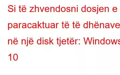 Si të zhvendosni dosjen e paracaktuar të të dhënave në një disk tjetër: Windows 10