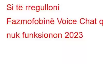 Si të rregulloni Fazmofobinë Voice Chat që nuk funksionon 2023