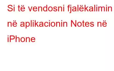 Si të vendosni fjalëkalimin në aplikacionin Notes në iPhone