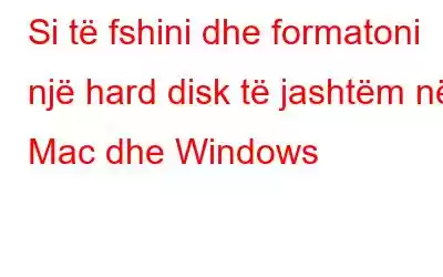 Si të fshini dhe formatoni një hard disk të jashtëm në Mac dhe Windows