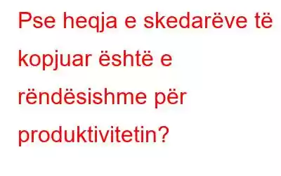 Pse heqja e skedarëve të kopjuar është e rëndësishme për produktivitetin?