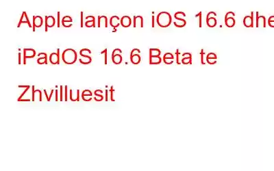 Apple lançon iOS 16.6 dhe iPadOS 16.6 Beta te Zhvilluesit