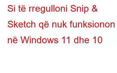 Si të rregulloni Snip & Sketch që nuk funksionon në Windows 11 dhe 10