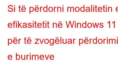 Si të përdorni modalitetin e efikasitetit në Windows 11 për të zvogëluar përdorimin e burimeve