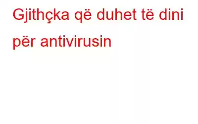 Gjithçka që duhet të dini për antivirusin