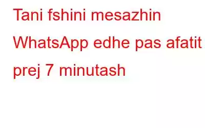 Tani fshini mesazhin WhatsApp edhe pas afatit prej 7 minutash