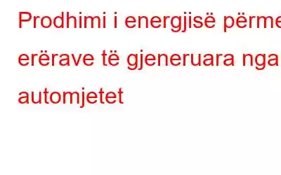 Prodhimi i energjisë përmes erërave të gjeneruara nga automjetet