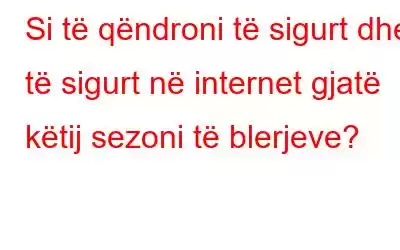 Si të qëndroni të sigurt dhe të sigurt në internet gjatë këtij sezoni të blerjeve?