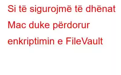 Si të sigurojmë të dhënat Mac duke përdorur enkriptimin e FileVault