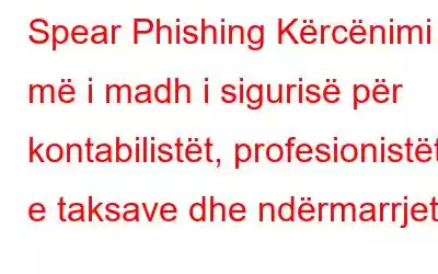 Spear Phishing Kërcënimi më i madh i sigurisë për kontabilistët, profesionistët e taksave dhe ndërmarrjet