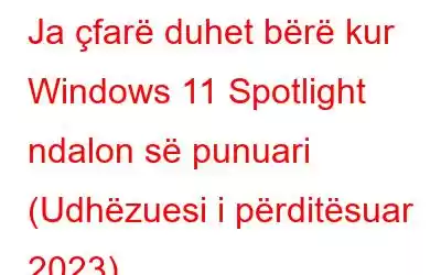 Ja çfarë duhet bërë kur Windows 11 Spotlight ndalon së punuari (Udhëzuesi i përditësuar 2023)