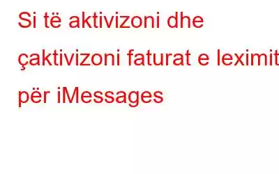 Si të aktivizoni dhe çaktivizoni faturat e leximit për iMessages