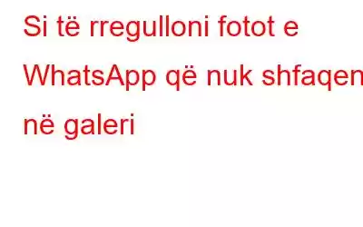 Si të rregulloni fotot e WhatsApp që nuk shfaqen në galeri