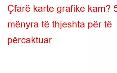 Çfarë karte grafike kam? 5 mënyra të thjeshta për të përcaktuar