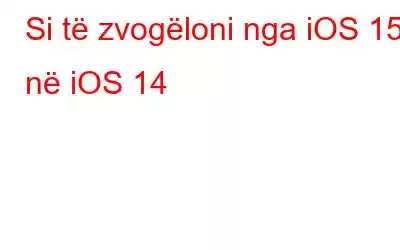 Si të zvogëloni nga iOS 15 në iOS 14