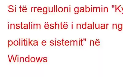 Si të rregulloni gabimin 