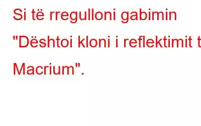 Si të rregulloni gabimin 