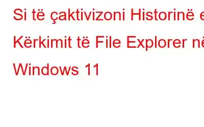 Si të çaktivizoni Historinë e Kërkimit të File Explorer në Windows 11