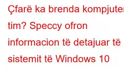 Çfarë ka brenda kompjuterit tim? Speccy ofron informacion të detajuar të sistemit të Windows 10