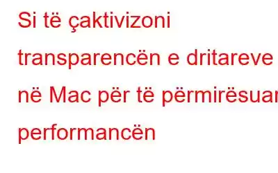 Si të çaktivizoni transparencën e dritareve në Mac për të përmirësuar performancën