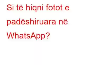 Si të hiqni fotot e padëshiruara në WhatsApp?