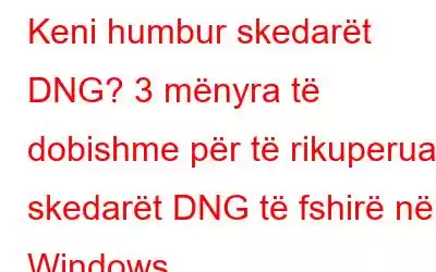 Keni humbur skedarët DNG? 3 mënyra të dobishme për të rikuperuar skedarët DNG të fshirë në Windows