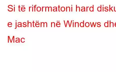 Si të riformatoni hard diskun e jashtëm në Windows dhe Mac