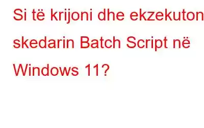 Si të krijoni dhe ekzekutoni skedarin Batch Script në Windows 11?