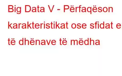 Big Data V - Përfaqëson karakteristikat ose sfidat e të dhënave të mëdha